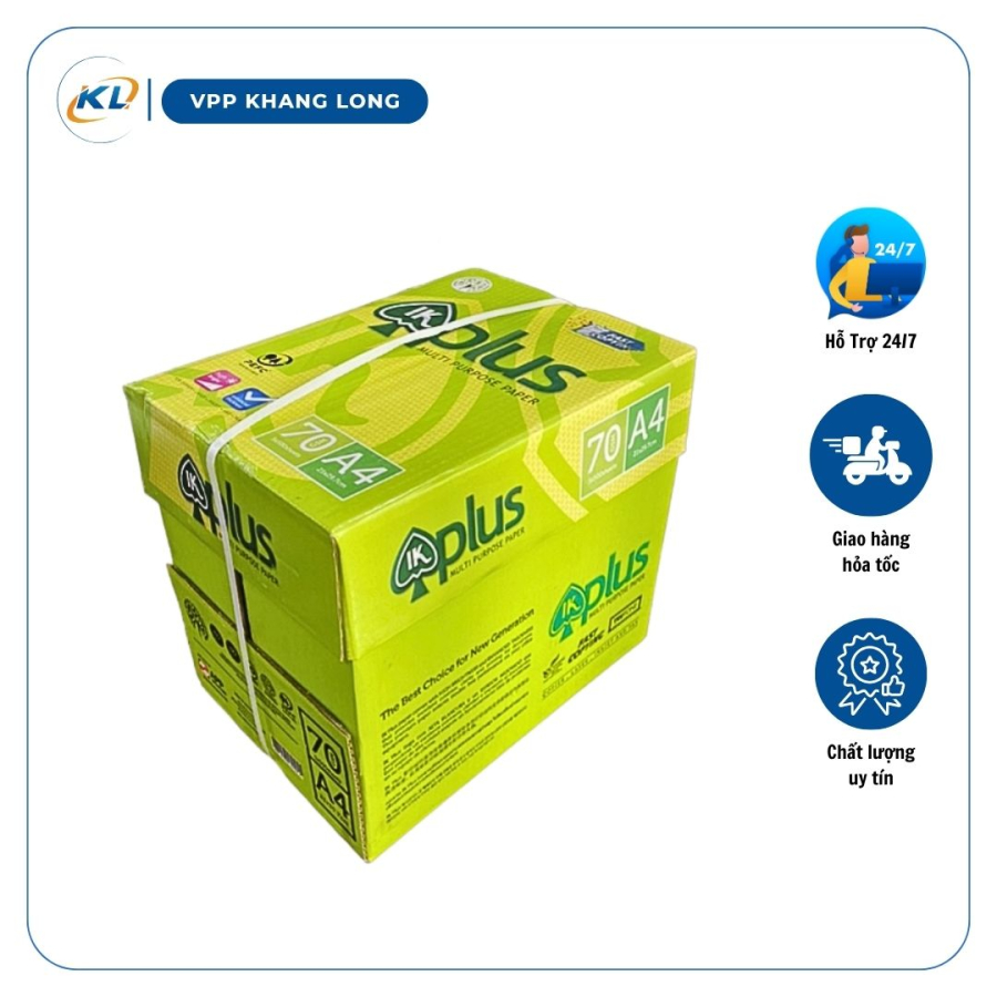 Giấy in, giấy photo A4 IK Plus 70gsm